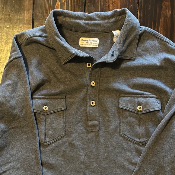 Tommy Bahama Gray Polo Shirt - Picture 1 of 2